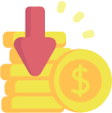 Icon for decrease in costs